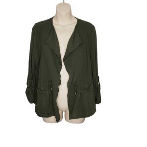 TORRID olive green drape jacket size 0
